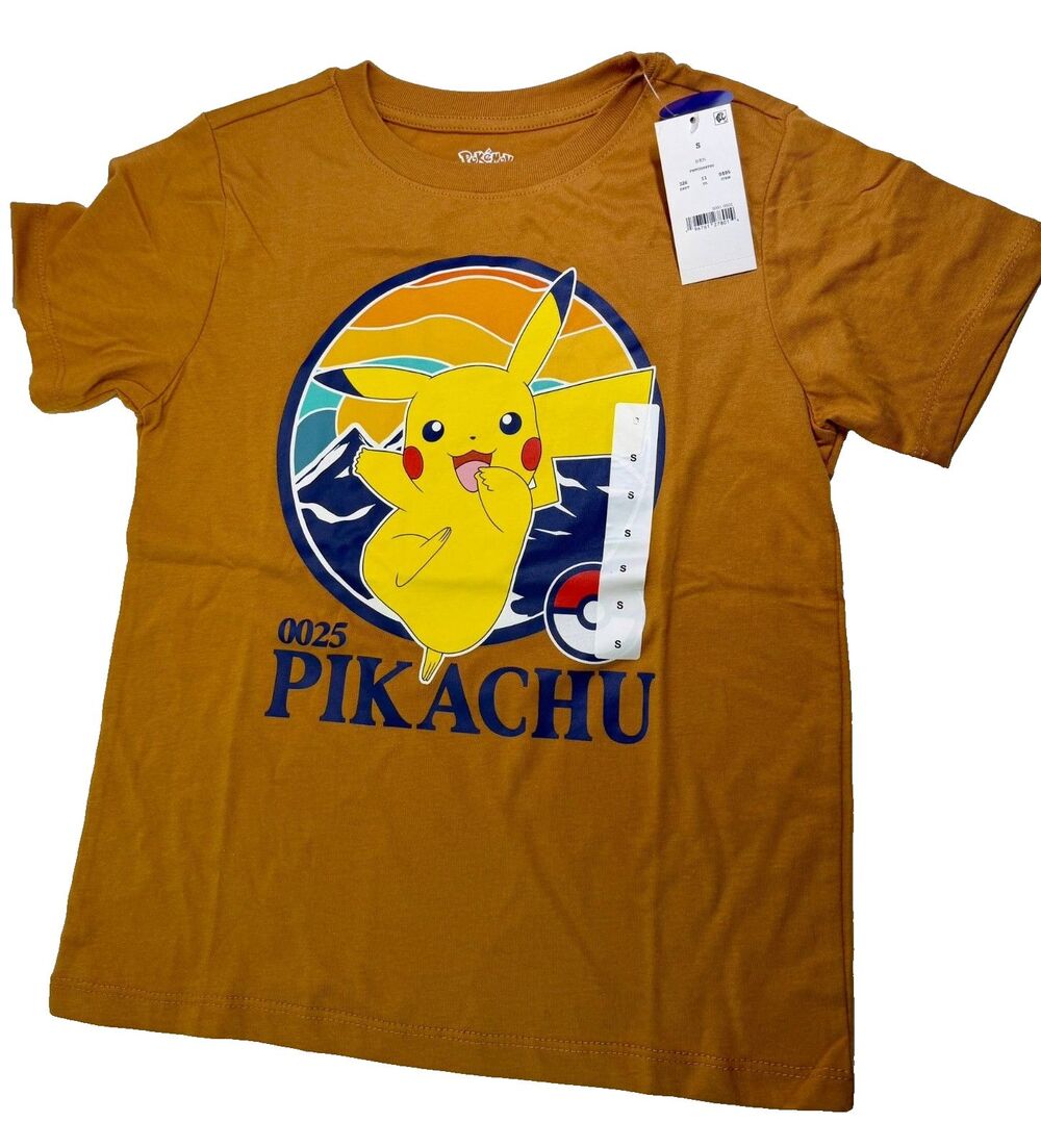 Pokémon Pikachu #0025 Graphic Tee – Mustard Yellow – Size S